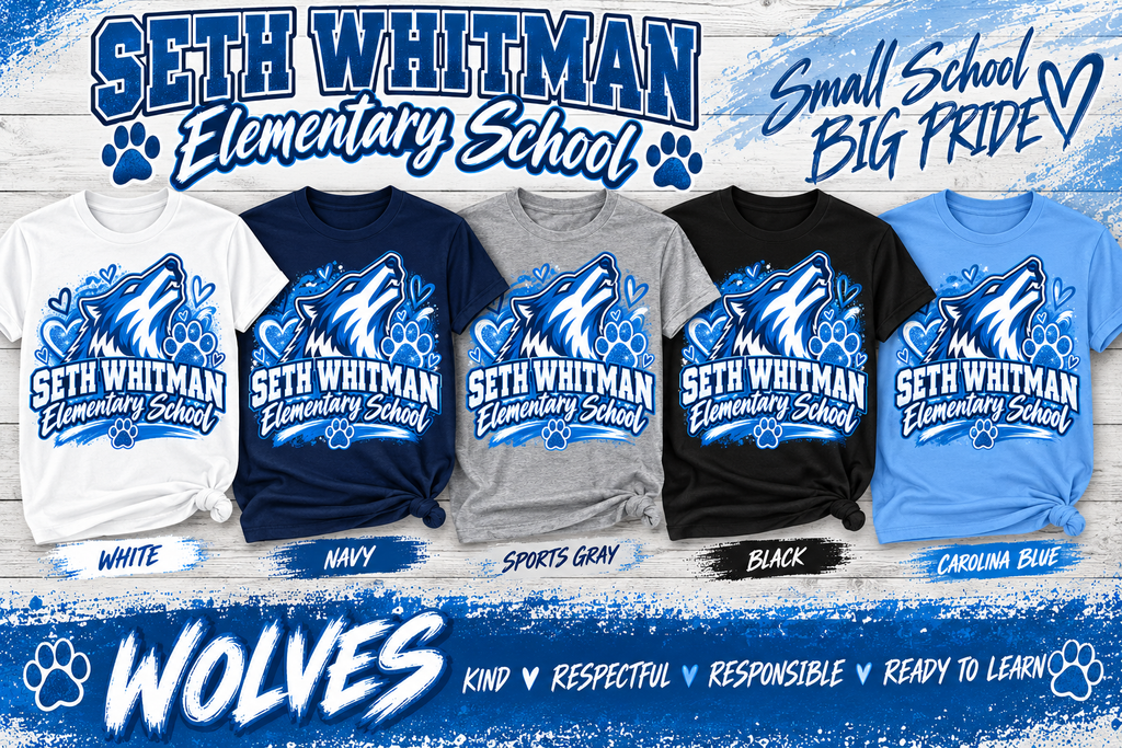 🐺 Seth Whitman Elementary Wolves Spirit Wear (Hearts)